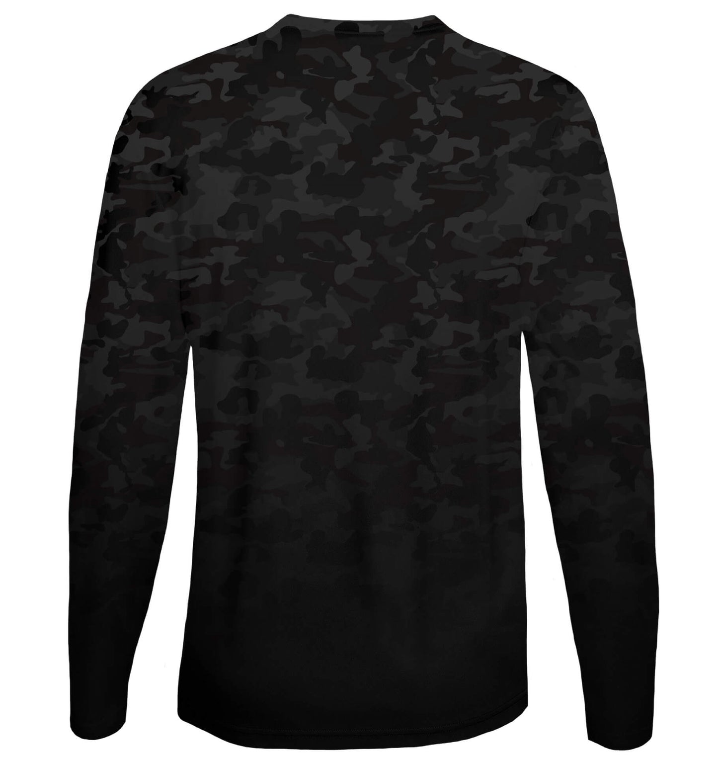 Back view featuring the gray camouflage pattern.