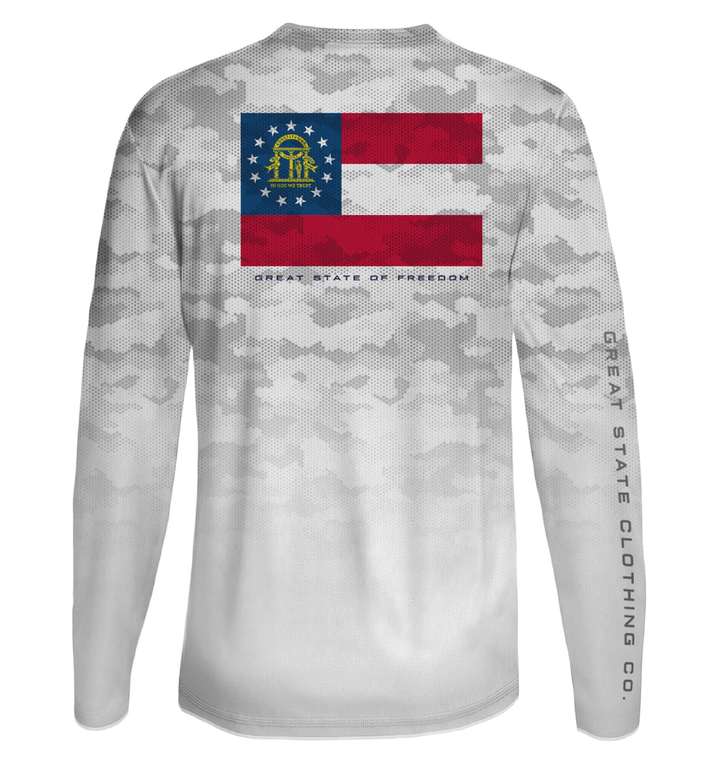 Back view with the Georgia flag on the center back.