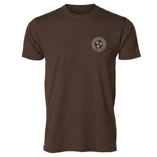 Front view with the Great State Clothing logo on the left chest.