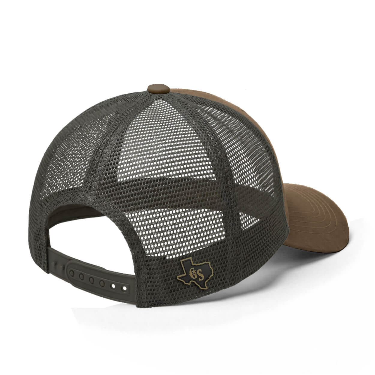 Back view showing the mesh backing and snapback.