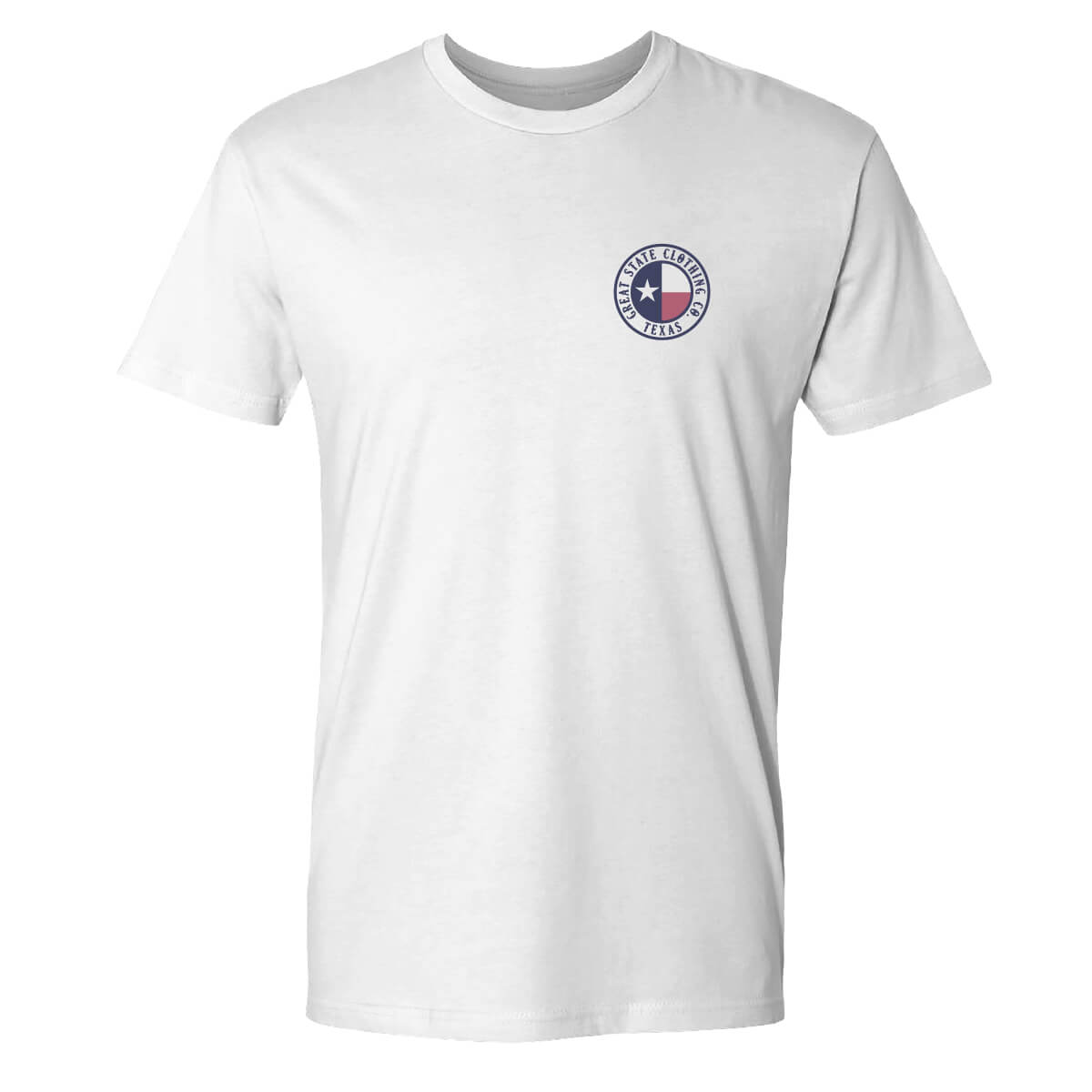 Front view with the Great State Clothing logo on the left chest.