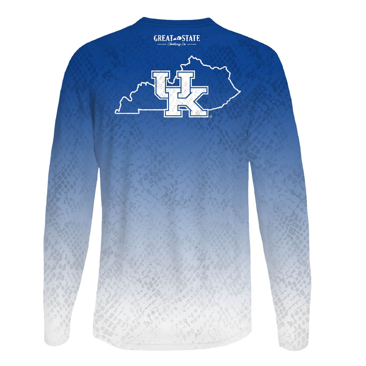 Back view showing the UK logo over the state of Kentucky on the center back.