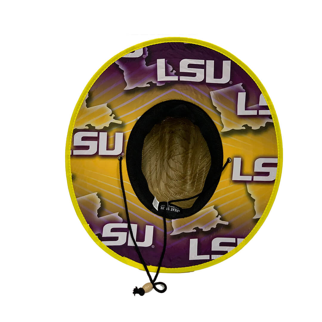 Bottom view showing the rim with the LSU logo.
