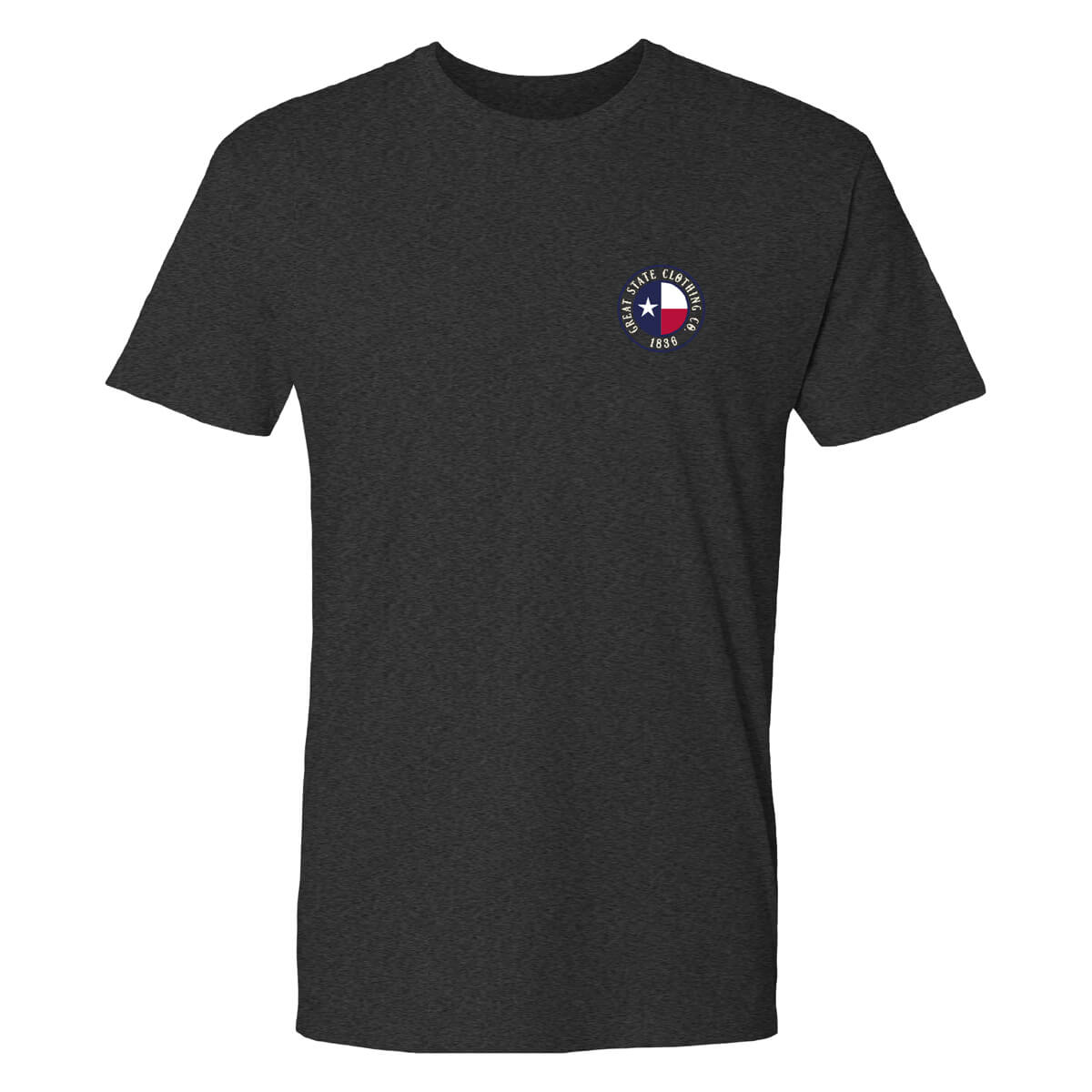 Front view with the Great State Clothing logo on the left chest.