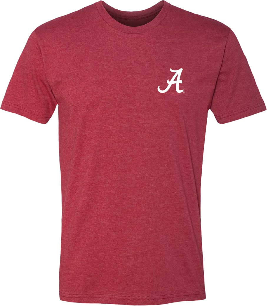 Alabama Crimson Tide Washed Flag T-Shirt - Front
