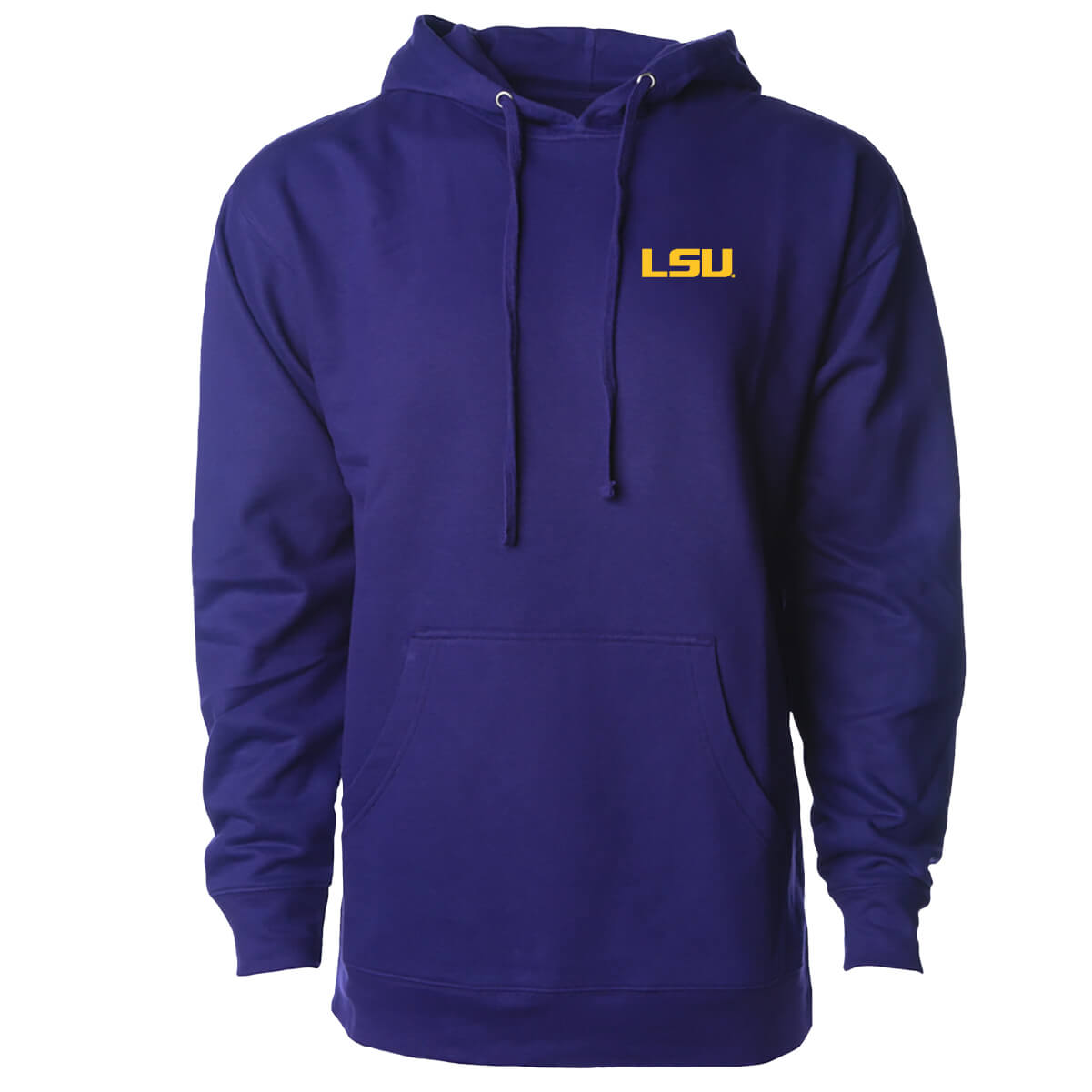 LSU Tigers Big State Flag Hoodie - Front