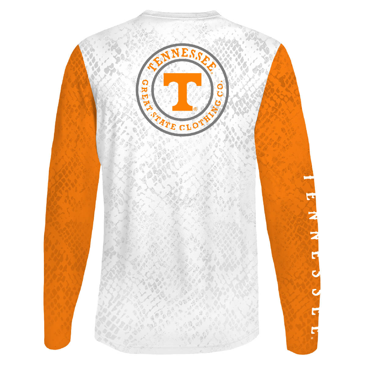 Back view featuring a circle crest on the center back with the Tennessee Volunteers logo within it.