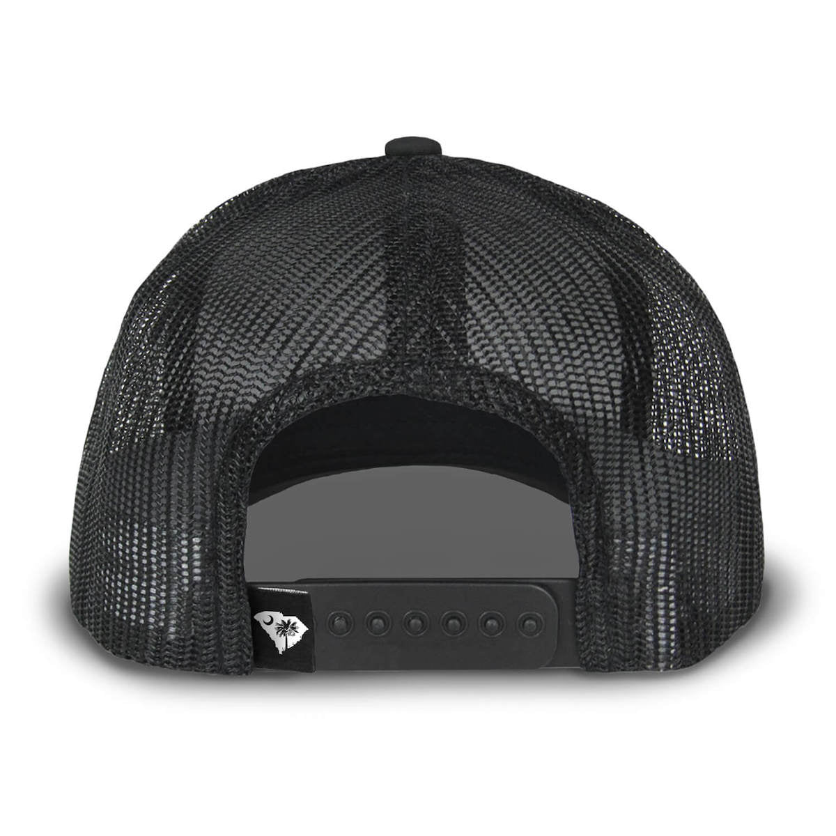 Back view featuring a black mesh backing and snapback.