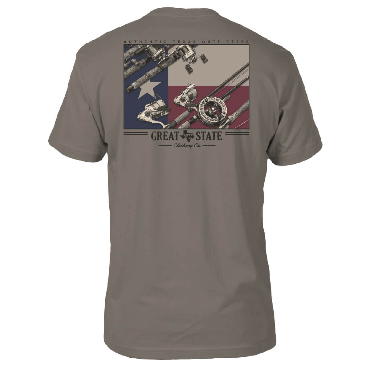 Texas Fishing Poles T-Shirt - Back