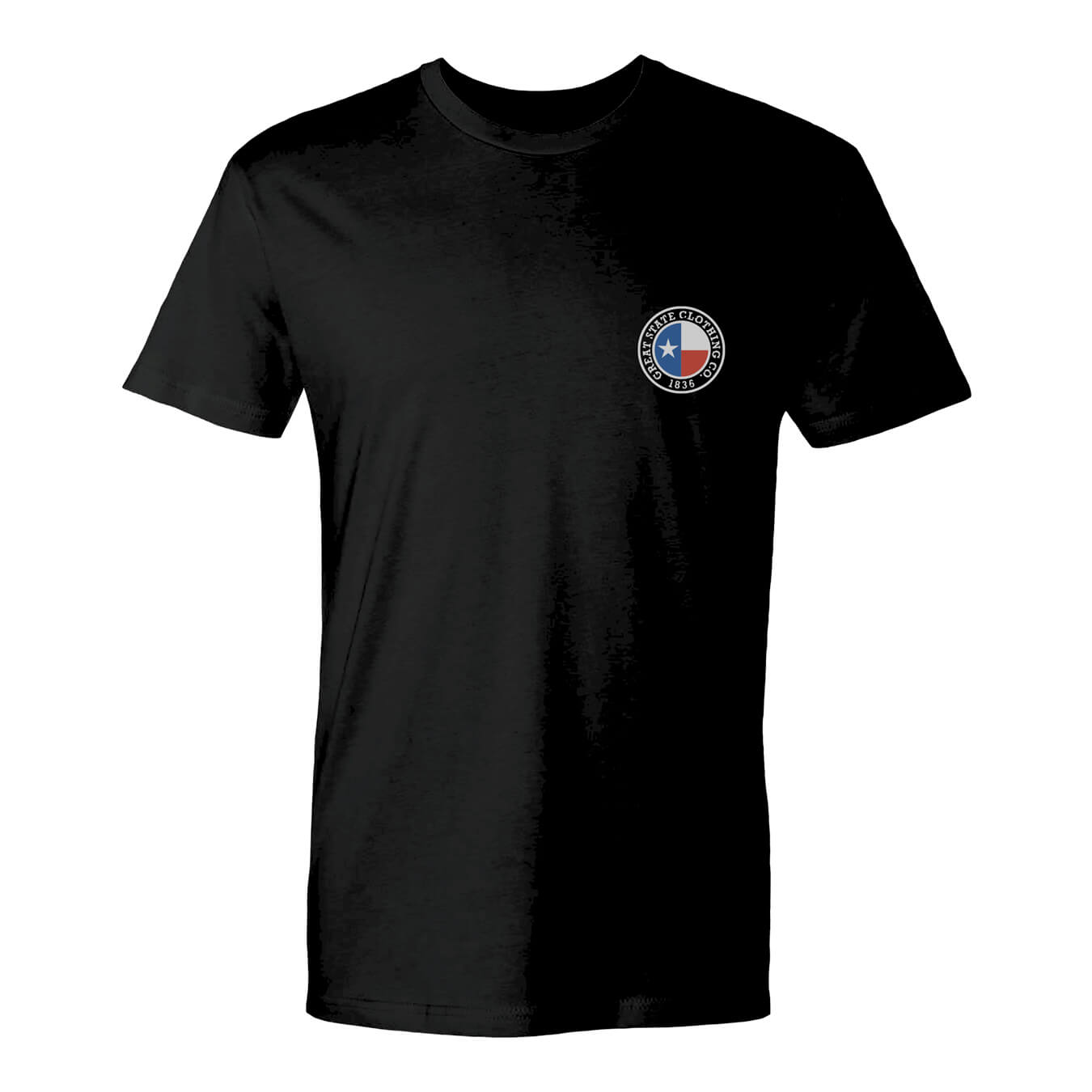 Front view with the Great State Clothing logo on the left chest.