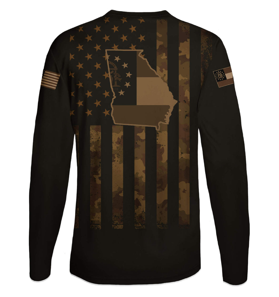 Georgia US Camo Flag Performance Tee