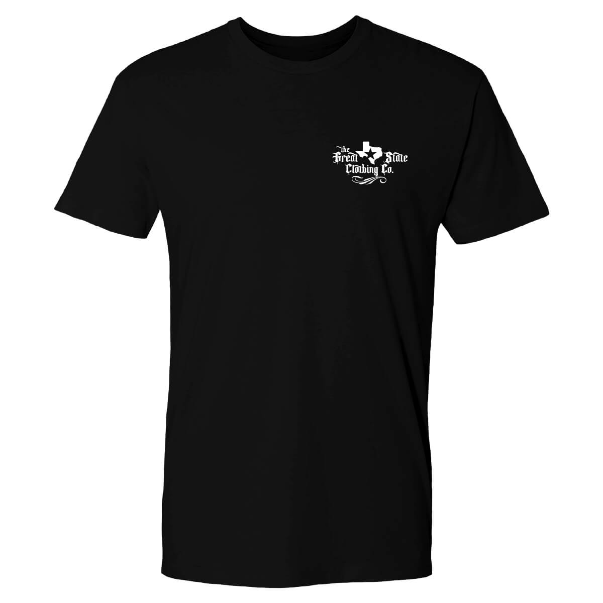 Front view with the Great State Clothing logo on the left chest.