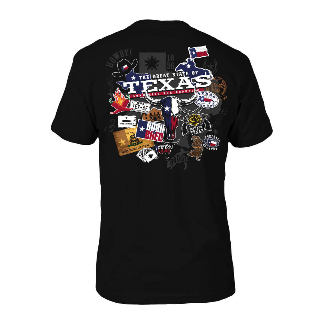 Texas Sticker Tee – Great State Clothing