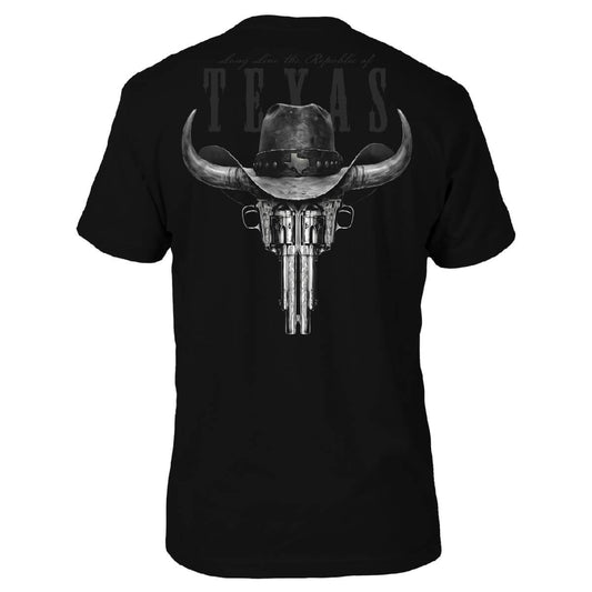 Texas Six Shooter Skull Tee