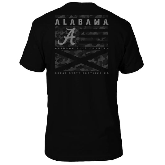 Alabama Crimson Tide Camo Flag Panels T-Shirt