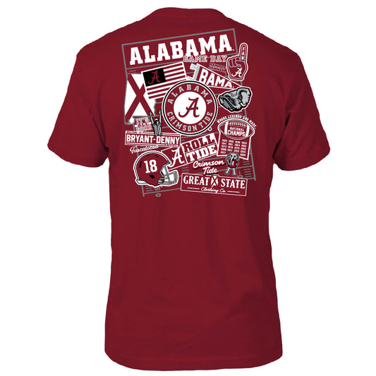 Alabama Crimson Tide Sticker T-Shirt