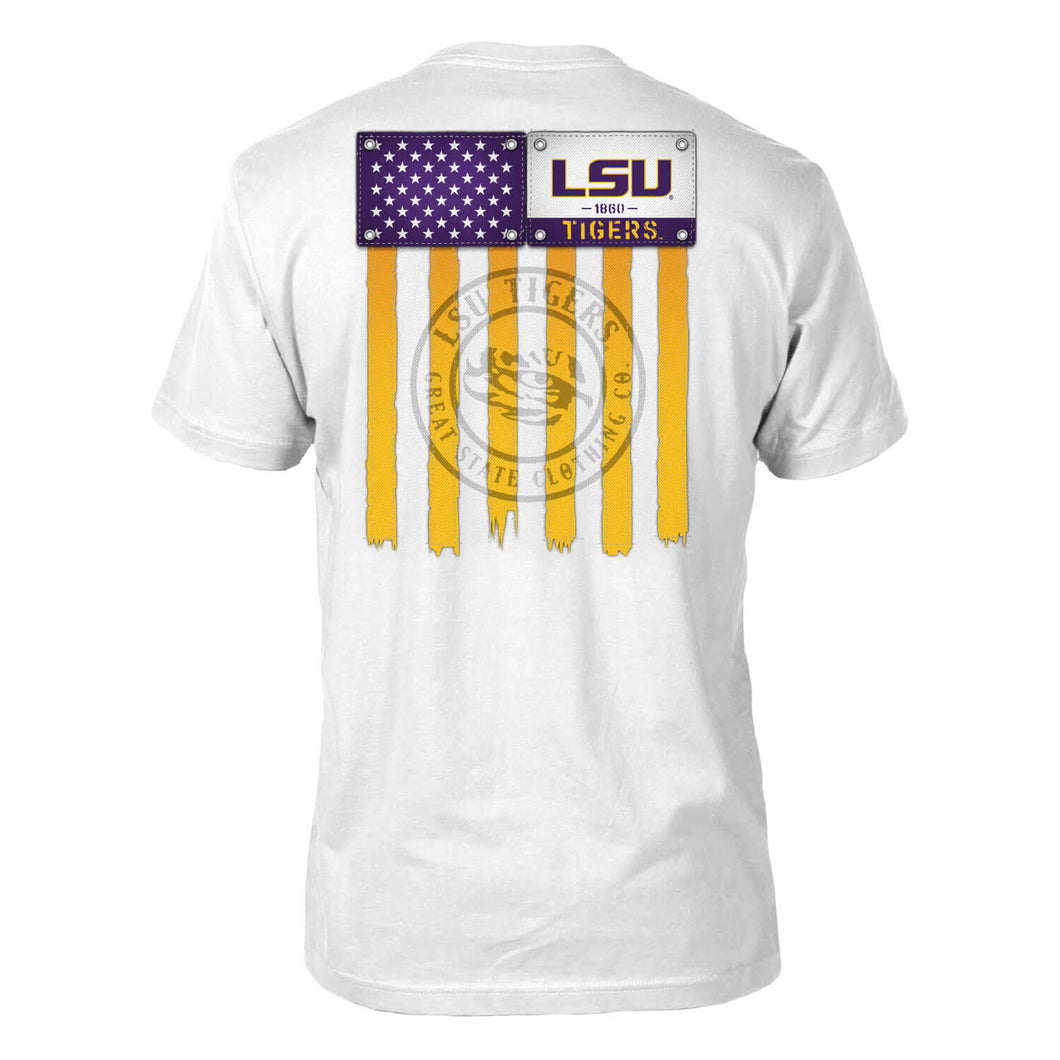 LSU Tigers Vintage Flags T-Shirt
