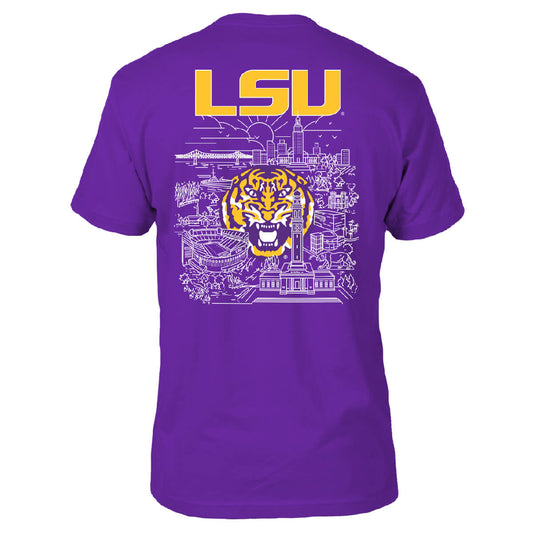 LSU Tigers City Lines Tee