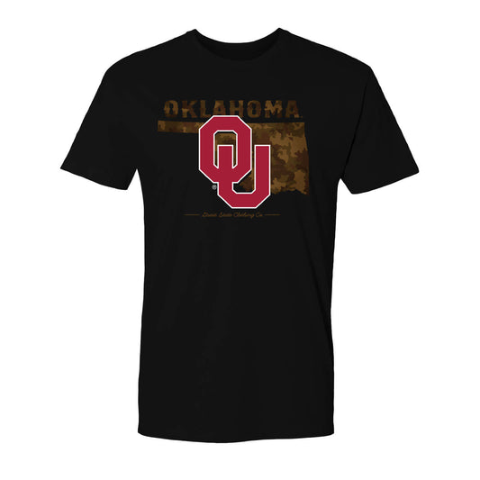 Oklahoma Sooners US Camo Flag Color T-Shirt