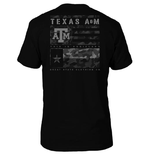 Texas A&M Aggies Camo Flag Panels Tee