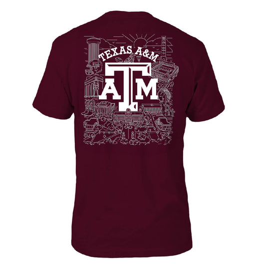 Texas A&M Aggies City Lines Tee