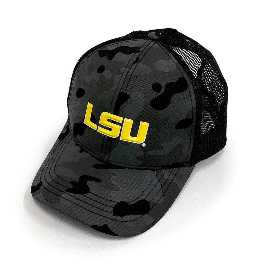 LSU Tigers Black Camo Hat