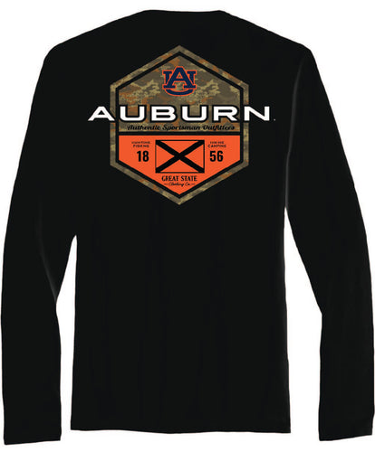 Auburn Tigers Sportsman Badge Long Sleeve T-Shirt - Back