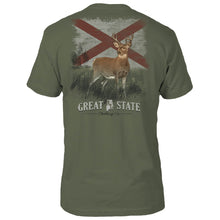 Load image into Gallery viewer, Alabama Flag Deer T-Shirt - Back
