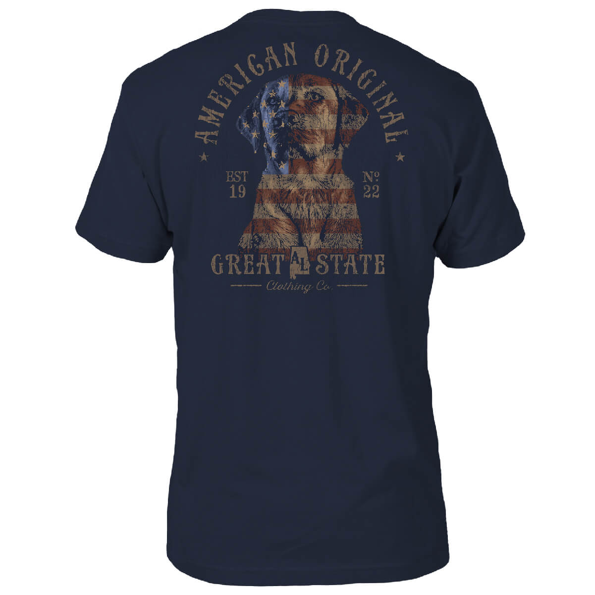 Alabama USA Dog T-Shirt - Back