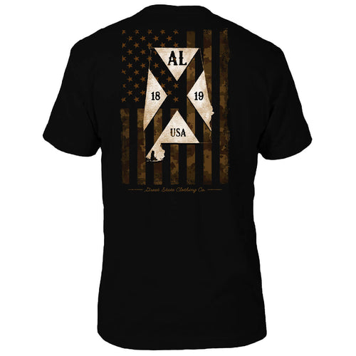 Alabama US Camo Flag T-Shirt - Back