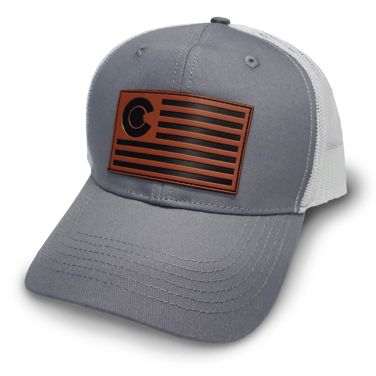 Colorado US Leather Flag Hat