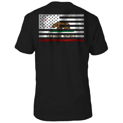 California Flag Mash Up T-Shirt - Back