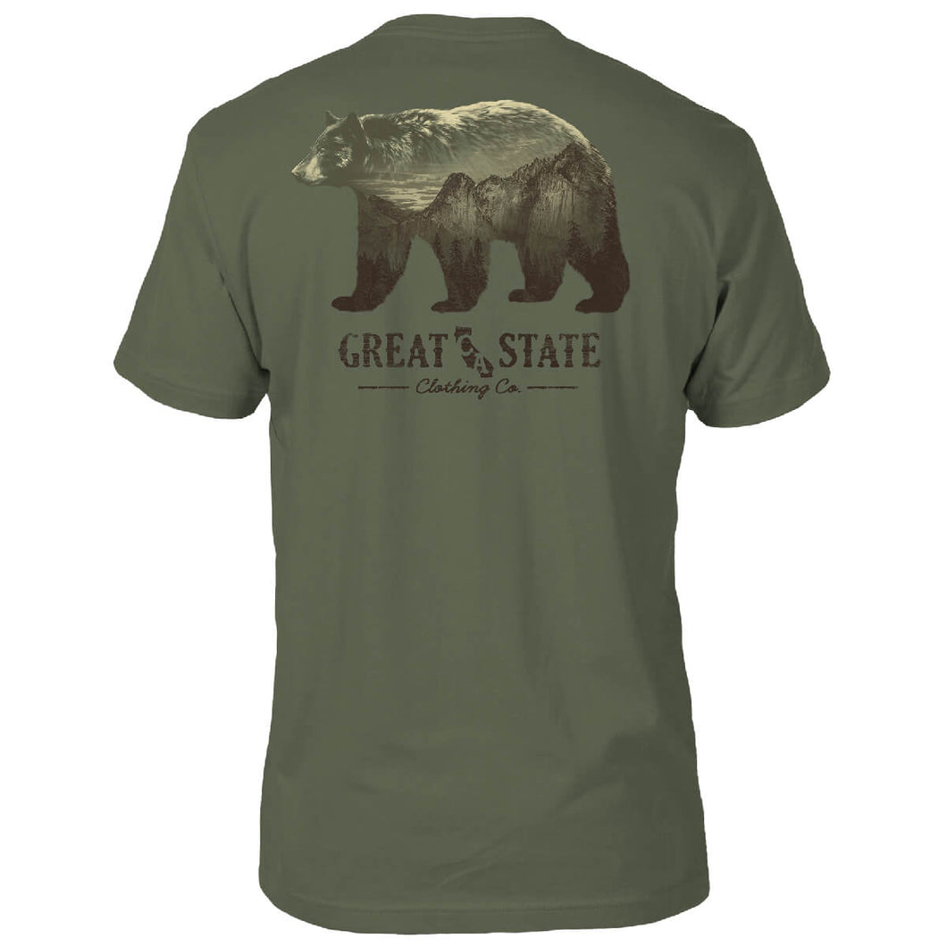 California Mountain Bear T-Shirt - Back