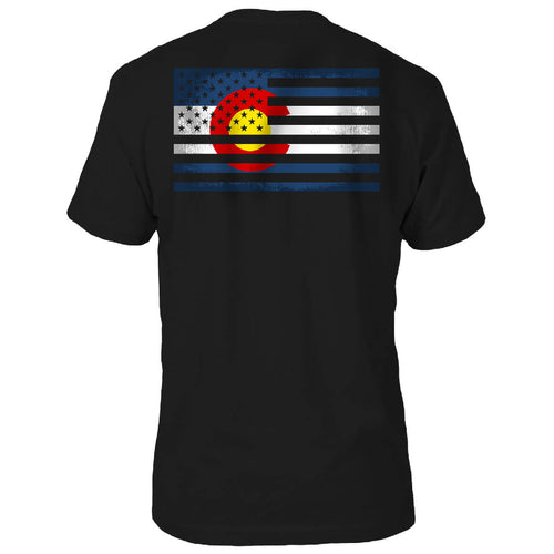 Colorado Flag Mash Up T-Shirt - Back