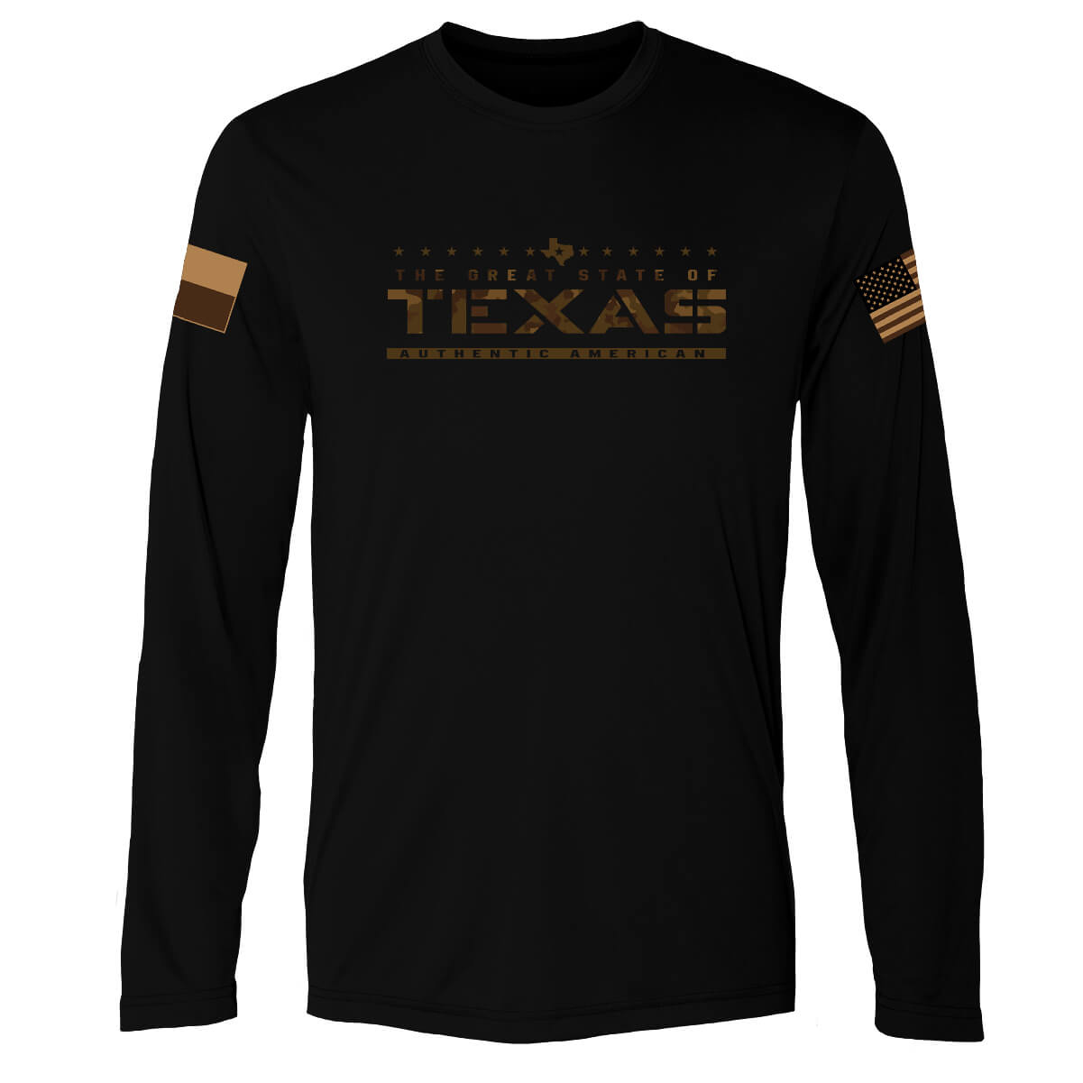 Texas US Camo Flag Performance Tee - Front