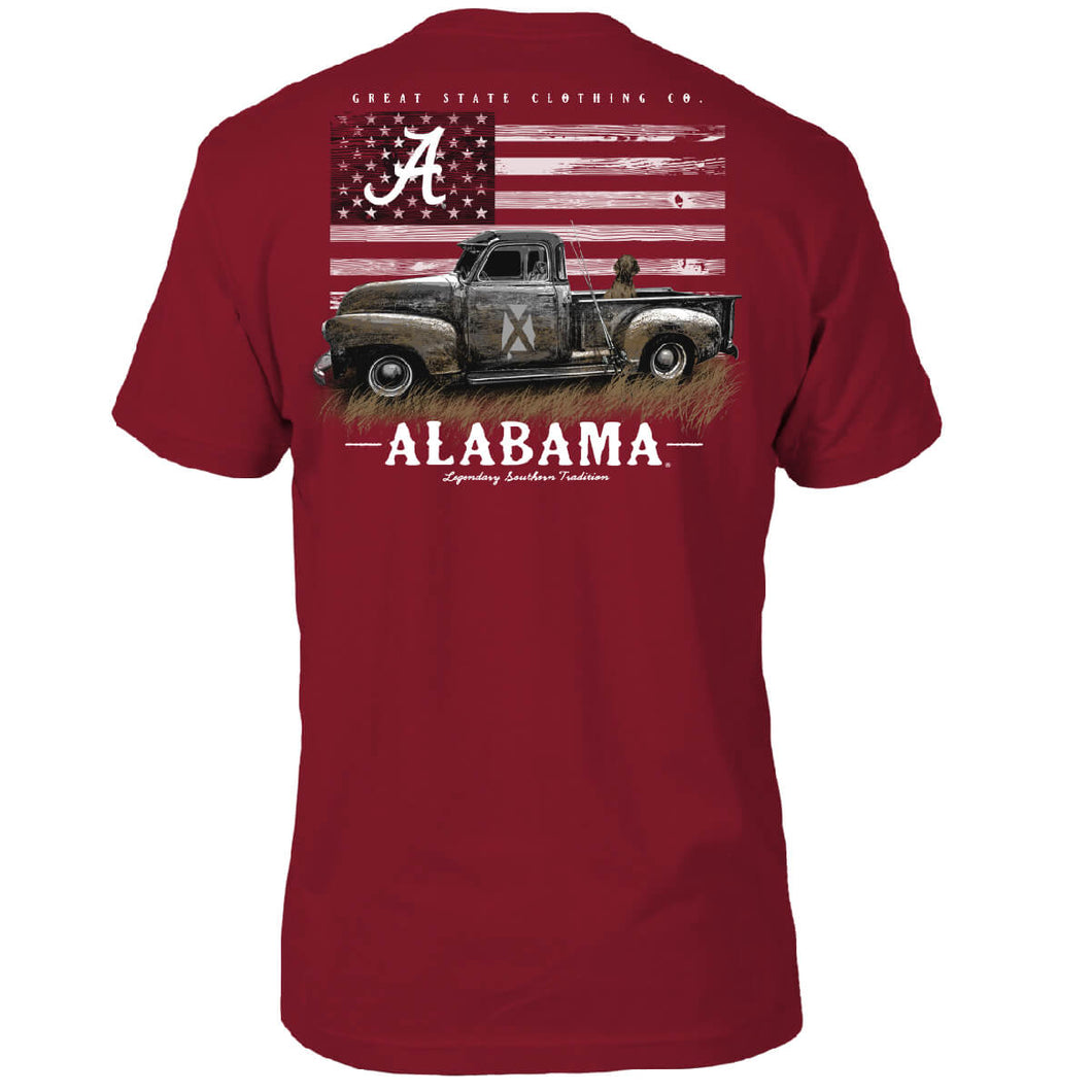 Alabama Crimson Tide Vintage Truck T-Shirt - Back