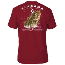 Load image into Gallery viewer, Alabama Crimson Tide Hookin&#39; Bass T-Shirt - Back
