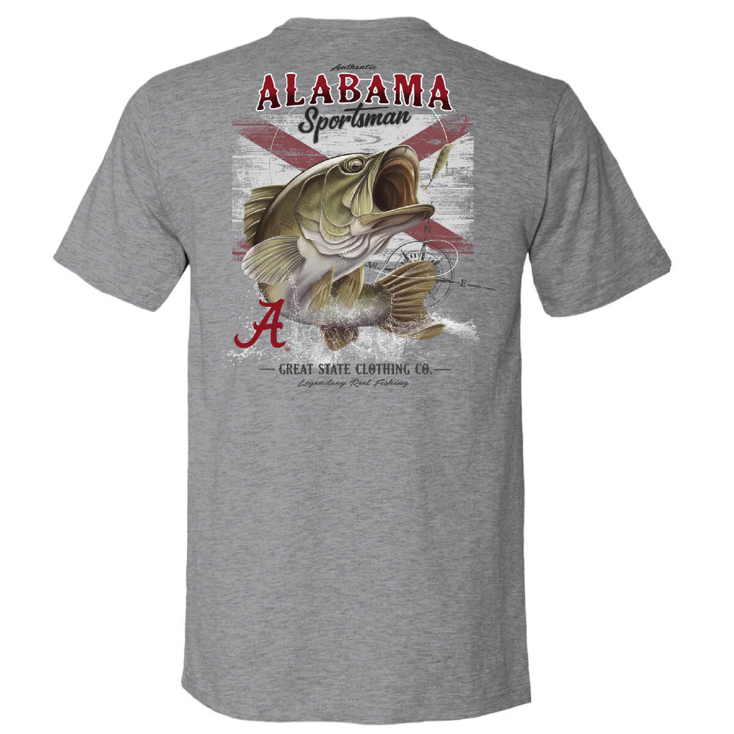 Alabama Crimson Tide Alabama Bass T-Shirt - Back