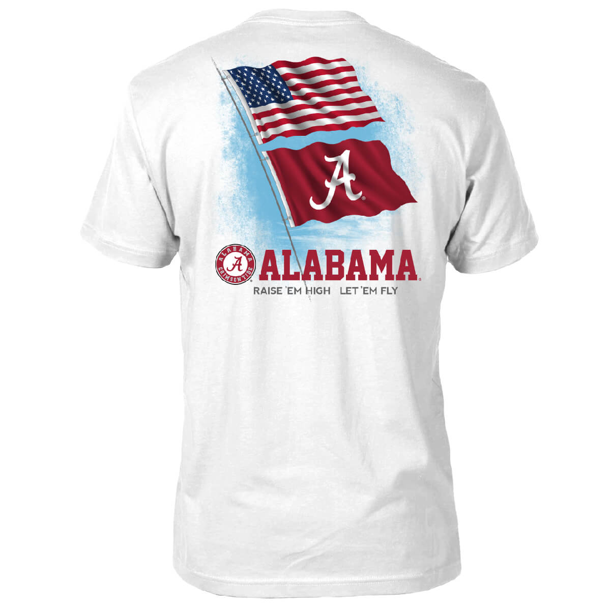 Alabama Crimson Tide Fly Em High T-Shirt - Back