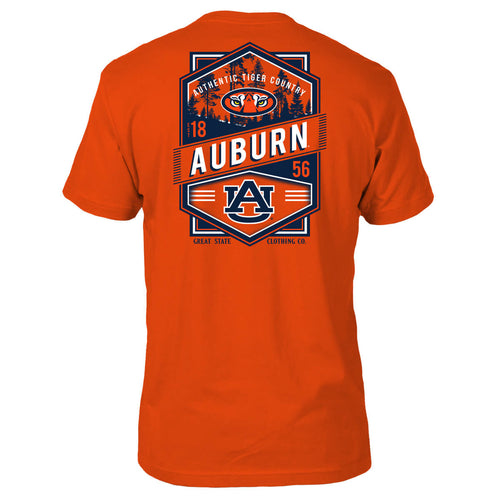 Auburn Tigers Double Diamond Crest T-Shirt - Back