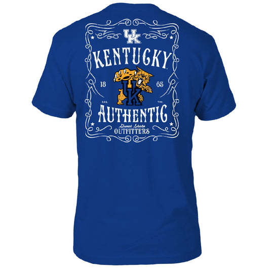 Kentucky Wildcats Vintage Whiskey Label T-Shirt - Back