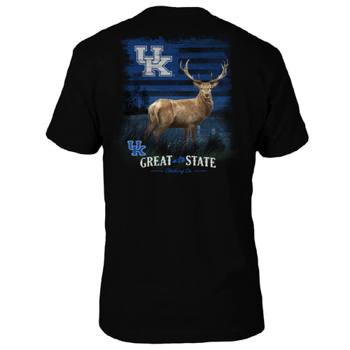 Kentucky Wildcats Deer Flag T-Shirt - Back