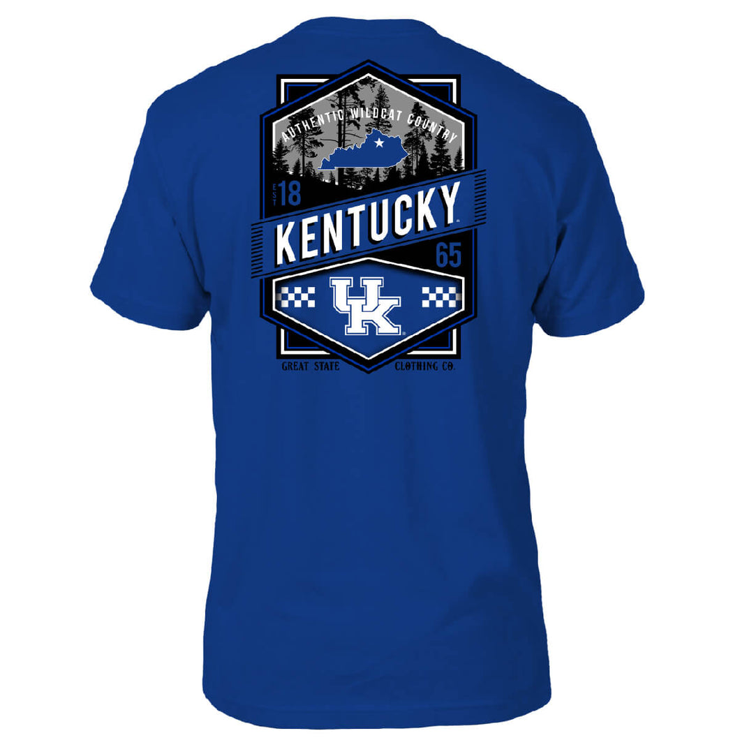 Kentucky Wildcats Double Diamond Crest T-Shirt - Back