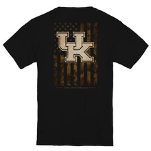 Load image into Gallery viewer, Kentucky Wildcats US Camo Flag Youth T-Shirt - Back
