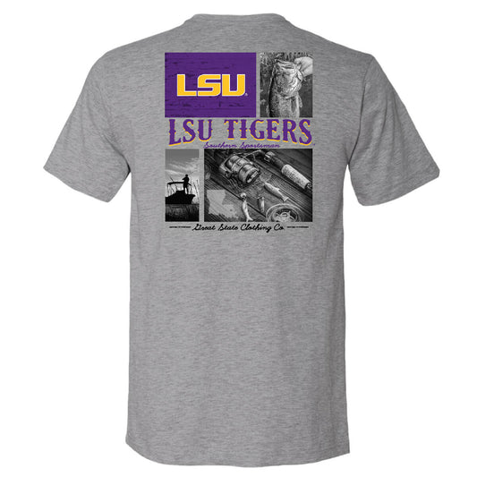 LSU Tigers Multi Plane Bass T-Shirt - Back