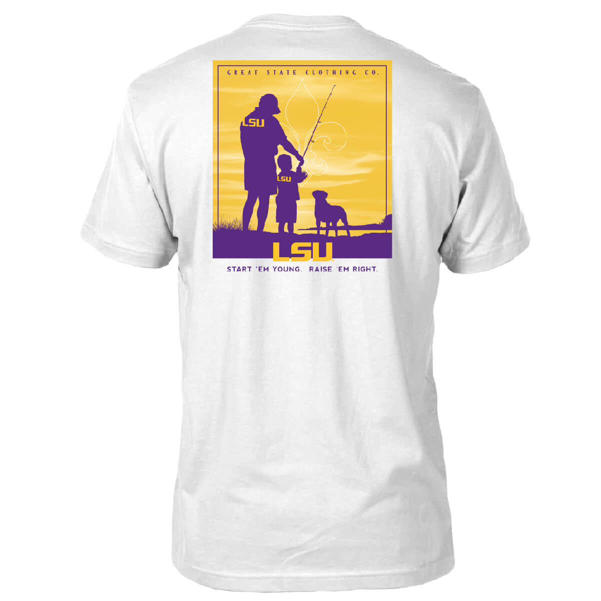 LSU Tigers Raise 'Em Right T-Shirt - Back