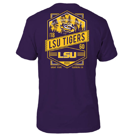 LSU Tigers Double Diamond Crest T-Shirt - Back