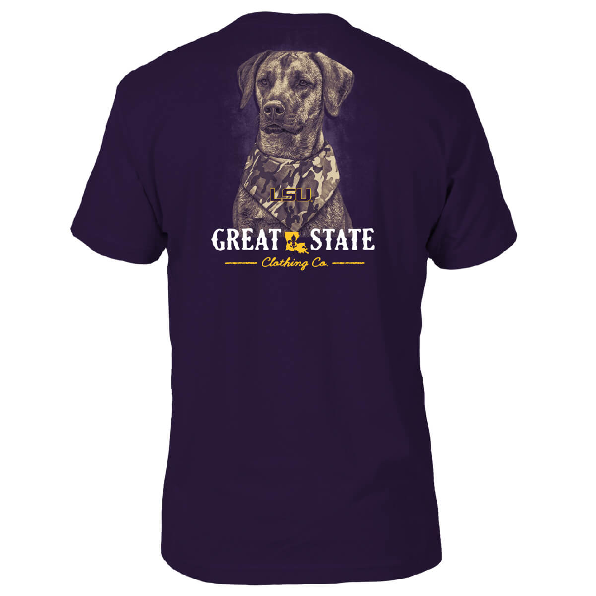 LSU Tigers Bandana Hound T-Shirt - Back