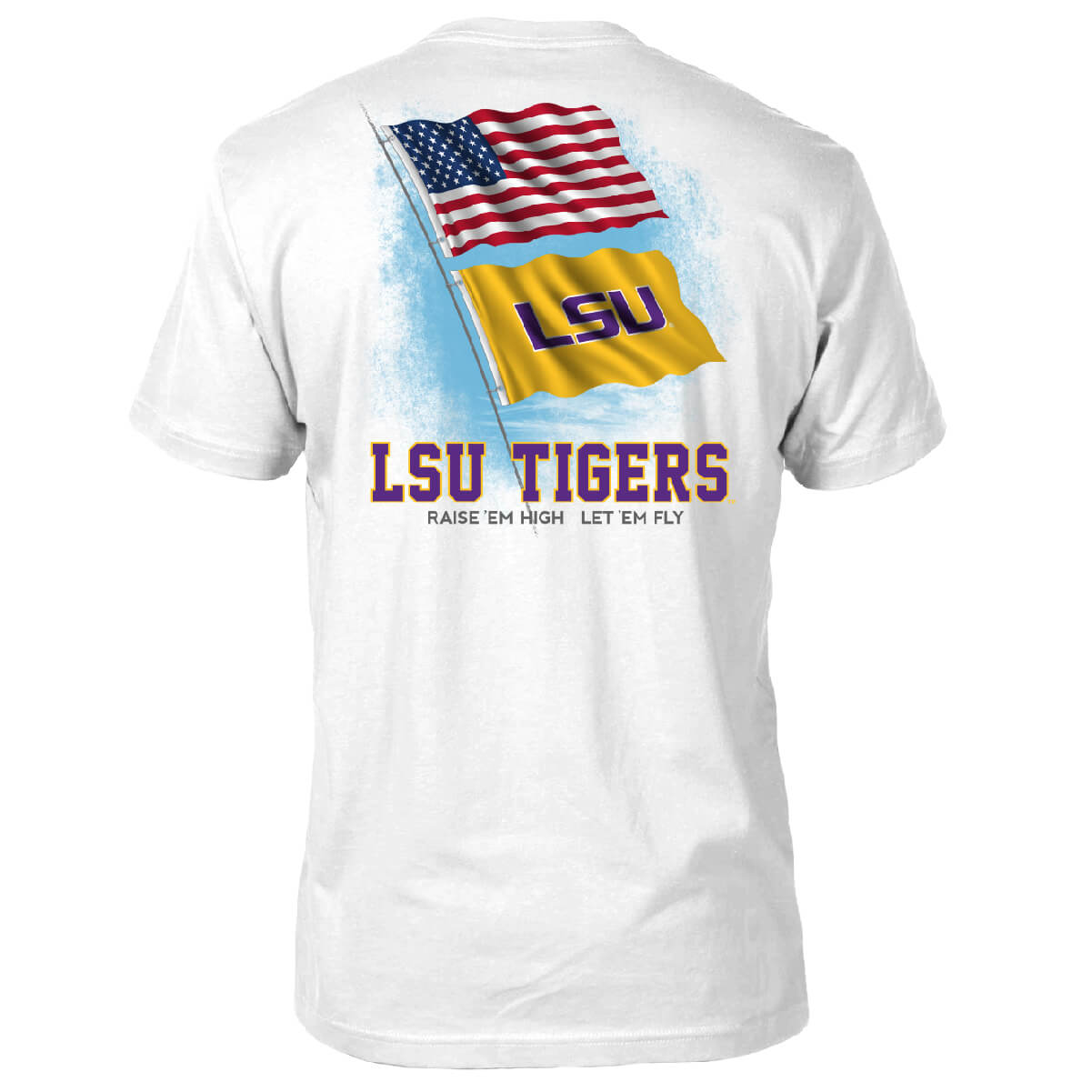 LSU Tigers Fly Em High T-Shirt - Back