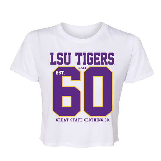 LSU Tigers Vintage Jersey Crop Top